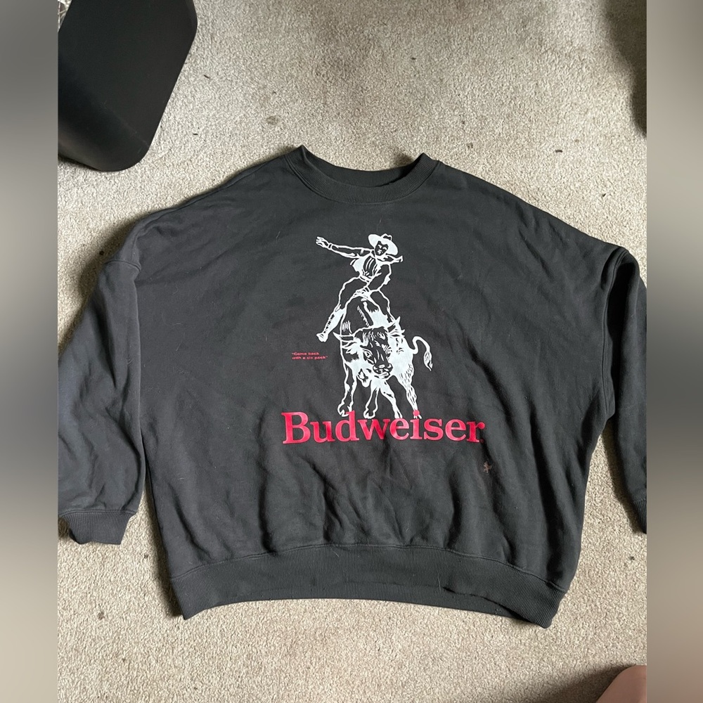 Pacsun Oversized Budweiser crew neck